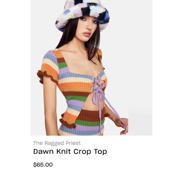 The Ragged Priest Dawn Knit Crop Top - Picture 5 of 5